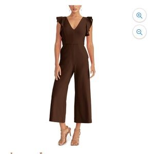 Rachel Rachel Roy Womens V-Neck Cropped Jumpsuit